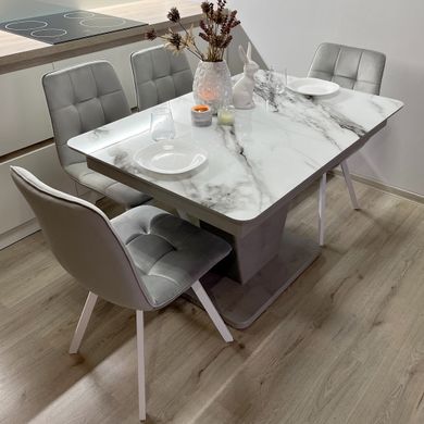 Обідній розкладний стіл Slide сірий gray/24, Бетон світлий, 1100, 700, 750, 1500